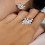 Saffy Jewels Twinkle Pendant, Ring, Earring Set Silver / 9